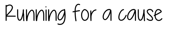 Running for a cause font preview
